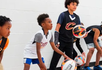 Boys Playing Basketball