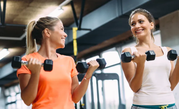 Working out with friends